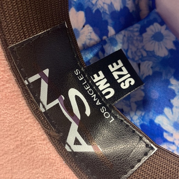 ASN Women’s Anthropologie Diamond Bow Boater Pink Hat Crystal Detail one size - Picture 8 of 8